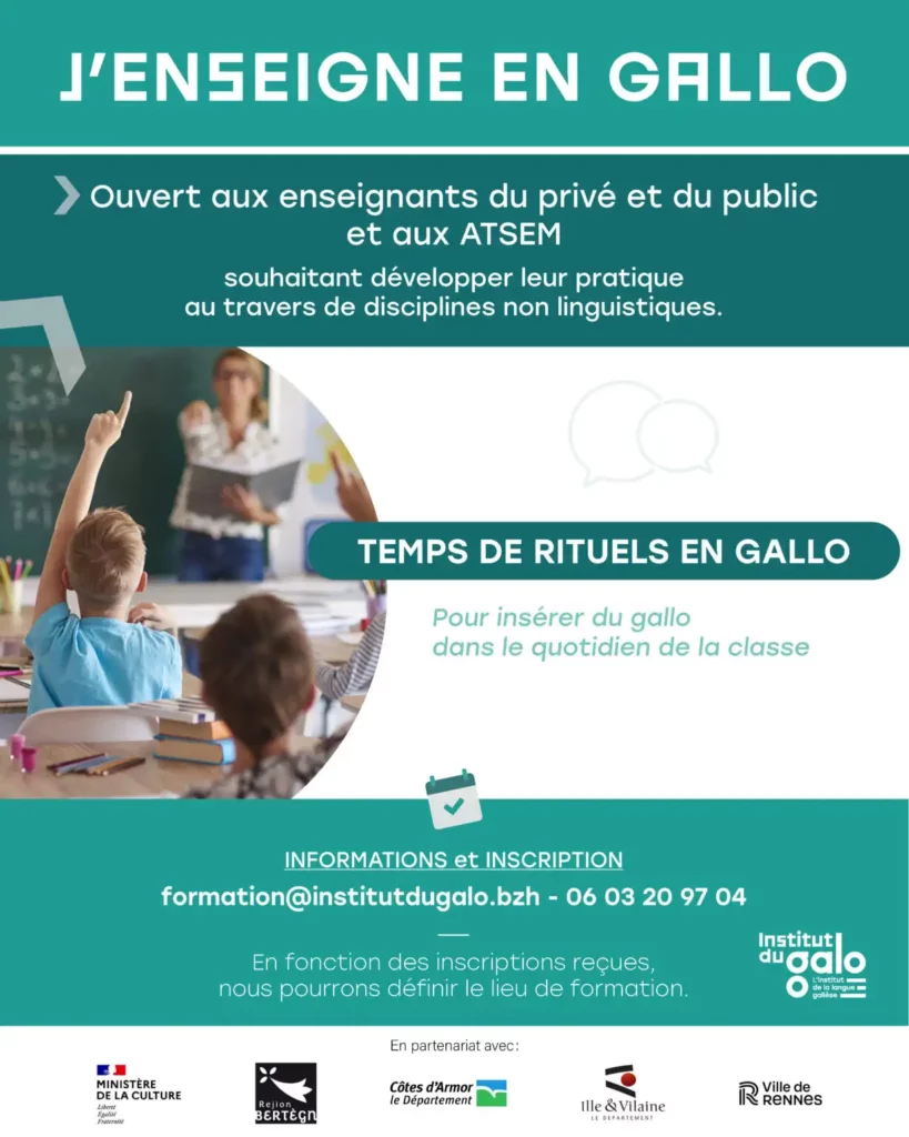 Enseigner en gallo - Temps de rituel